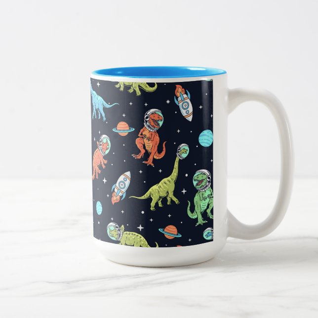 Tasse 2 Couleurs Enfants Dinosaur Astronaut Motif (Droit)