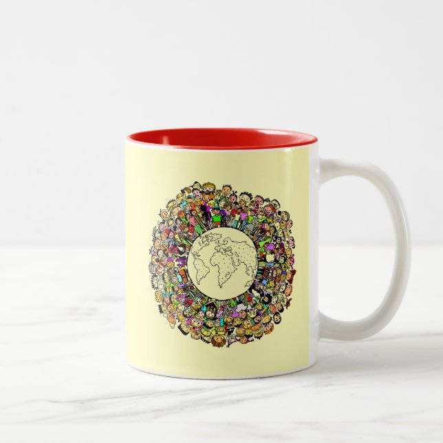 Tasse 2 Couleurs Enfants du monde (Droit)
