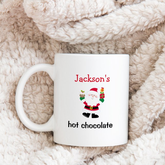 Tasse 2 Couleurs Enfants Personnalisé Père Noël Noël Chaud cacao (Créateur téléchargé)