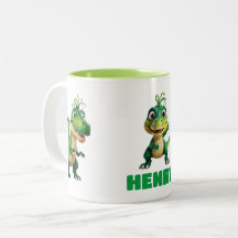 Enfants personnalisés mignon Anime vert Dinosaur M