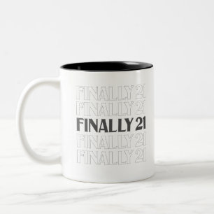 Tasse 2 Couleurs Enfin juridique Pour faire ce 21 Drôle cadeau d'an