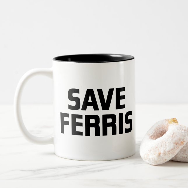 Tasse 2 Couleurs Enregistrer Ferris (Avec donut)