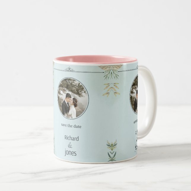 Tasse 2 Couleurs enregistrer la date (Devant droit)