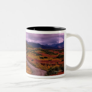 Tasse 2 Couleurs Enroulement de route par des collines dans le