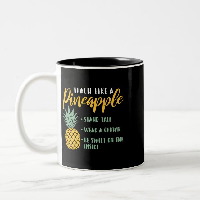 Tasse 2 Couleurs Enseignant Ananas Apprendre Comme Un (Gauche)