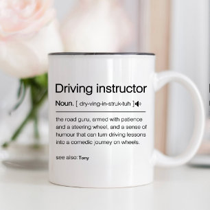 Tasse 2 Couleurs Enseignant de conduite amusant Entraîneur de condu