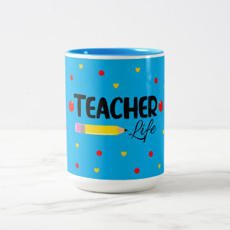 Tasse 2 Couleurs Enseignant de la vie mignonne cadeau pour enseigna