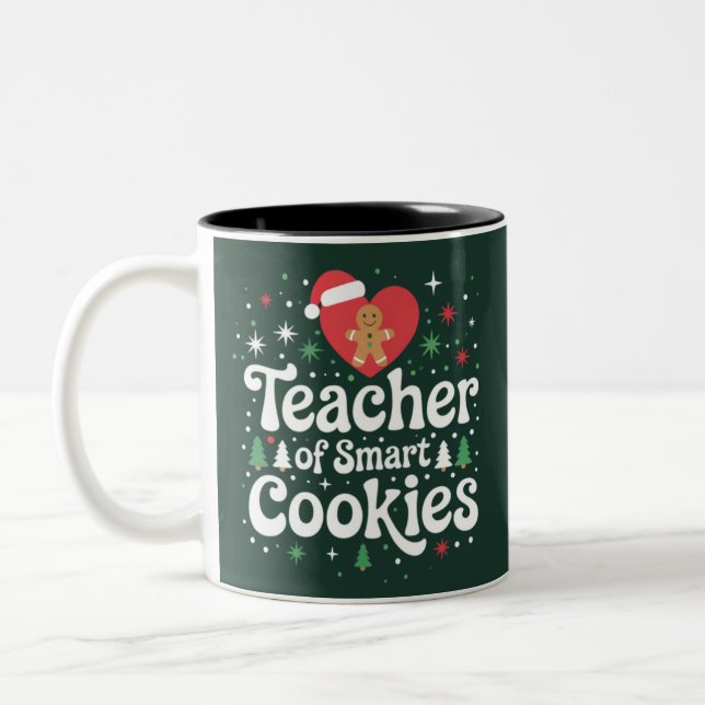 Tasse 2 Couleurs Enseignant de Noël de Smart Cookies  (Gauche)