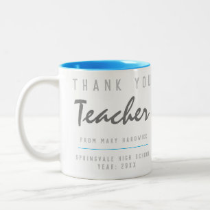 Tasse 2 Couleurs Enseignant Merci