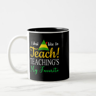 Tasse 2 Couleurs Enseignant Noël J’aime apprendre Enseigner