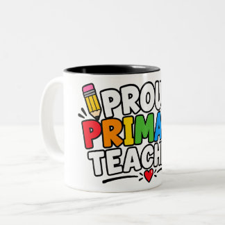 Tasse 2 Couleurs Enseignant orgueilleux d'école primaire