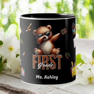 Tasse 2 Couleurs Enseignant primaire de première année Ours de plom