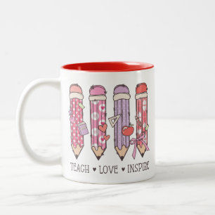 Tasse 2 Couleurs Enseigner Amour Inspirer Enseignant