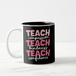 Tasse 2 Couleurs Enseigner la vie mignonne de l'enseignant Éducatio