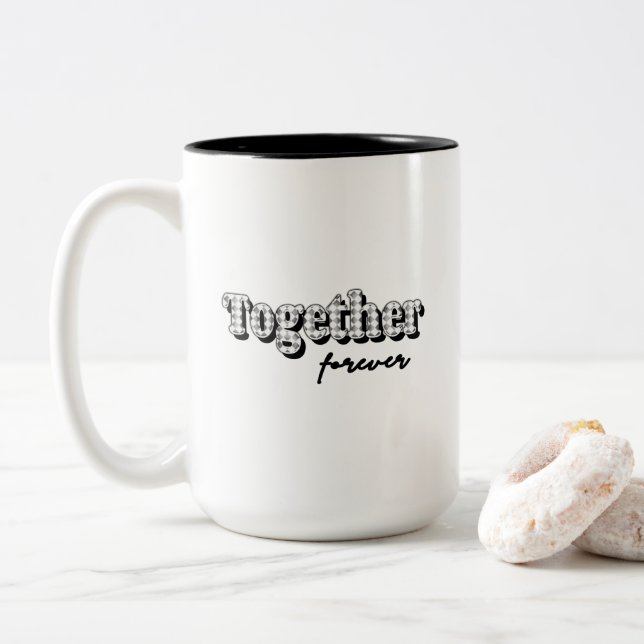 Tasse 2 Couleurs Ensemble pour toujours (Avec donut)