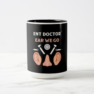 Tasse 2 Couleurs ENT Otolaryngologie Otorhinolaryngologue