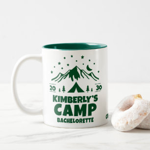 Tasse 2 Couleurs Enterrement de vie de jeune fille camping vert 