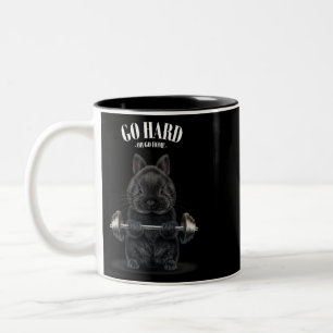 Tasse 2 Couleurs Entraînement musculaire de lapin nain noir F halté