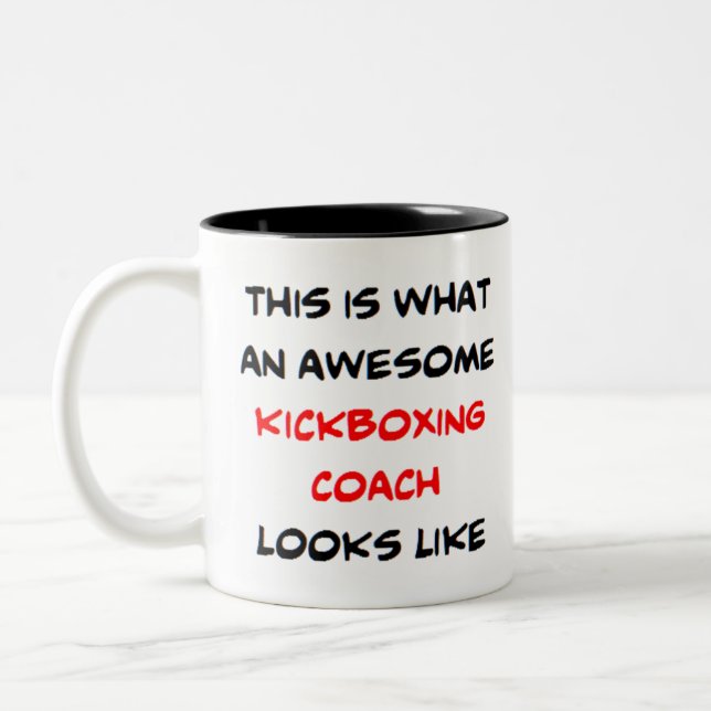 Tasse 2 Couleurs entraîneur de kickboxing, génial (Gauche)