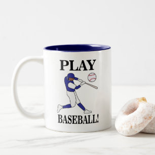 Tasse 2 Couleurs Entraîneur de sport de baseball Joueur