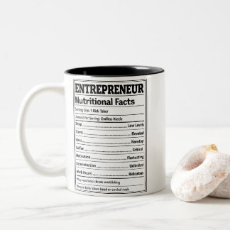 Tasse 2 Couleurs Entrepreneur Nutritional Facts Funny Business