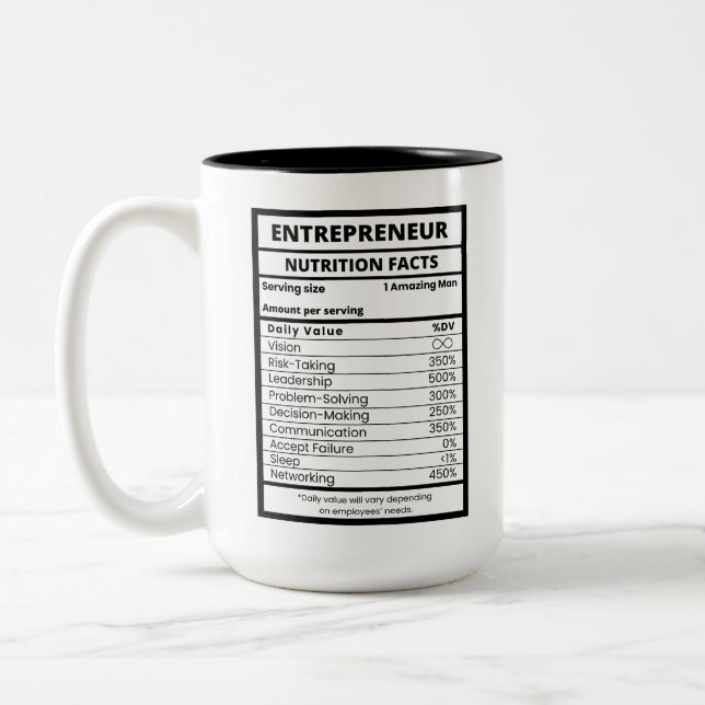 Tasse 2 Couleurs Entrepreneurs Et Propriétaires D'Entreprise Travai (Gauche)