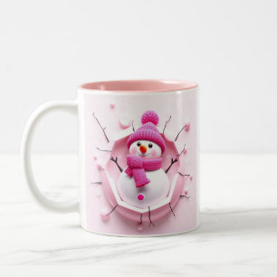 Tasse 2 Couleurs Enveloppement de boue pour bonhomme de neige 3d, e
