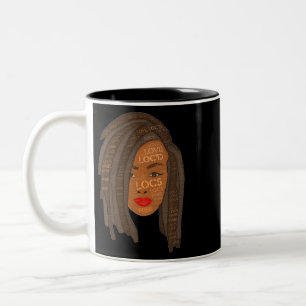 Tasse 2 Couleurs Épais Locaux Black Woman Dreadlock Art