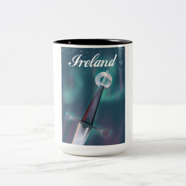 Tasse 2 Couleurs épée celtique irlande (Centre)
