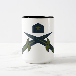 Tasse 2 Couleurs Épées croisées patriotiques et militaire étoile