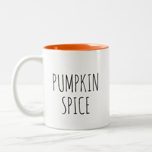 Tasse 2 Couleurs Épice de Citrouille Simple (Gauche)
