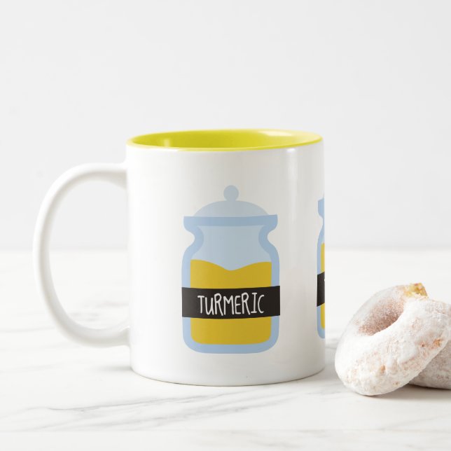 Tasse 2 Couleurs Épices jaunes tumorales (Avec donut)