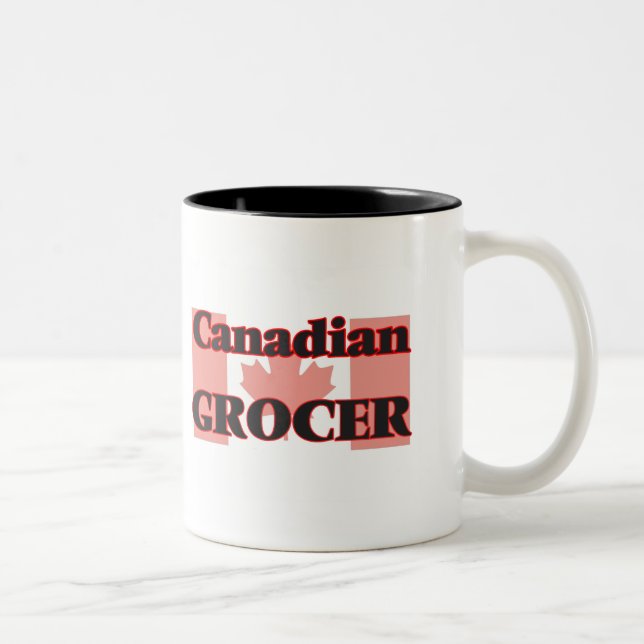 Tasse 2 Couleurs Épicier canadienne (Droit)
