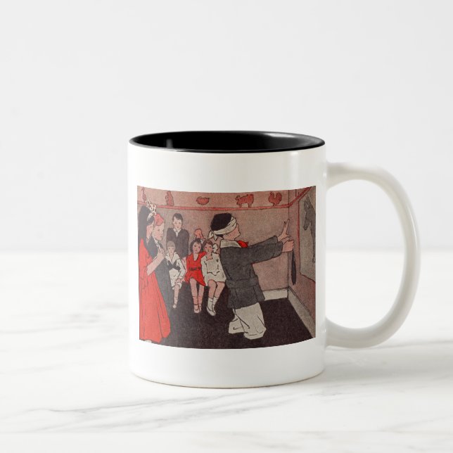 Tasse 2 Couleurs Épingler la queue Âne Vintage Enfants (Droit)