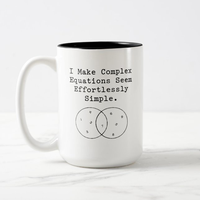 Tasse 2 Couleurs Équations complexes sans effort Simplicité géniale (Gauche)