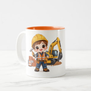 Tasse 2 Couleurs Équipe de construction junior