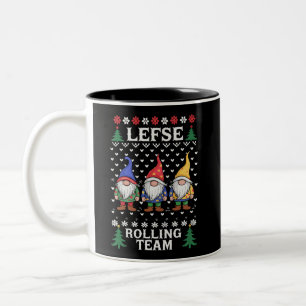 Tasse 2 Couleurs Équipe de marche gauche Noël Gnome Noël