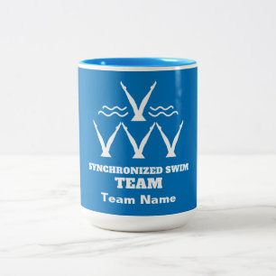Tasse 2 Couleurs Équipe de natation synchronisée