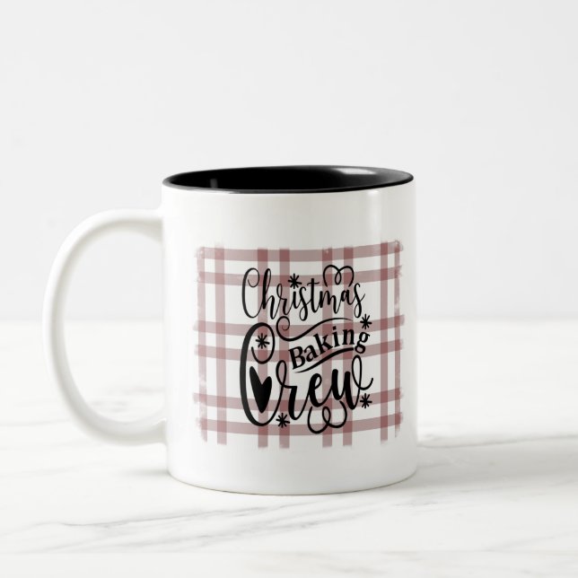 Tasse 2 Couleurs Équipe de pâtisserie de Noël (Gauche)