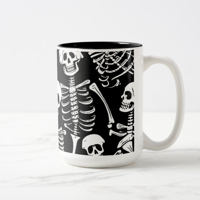 Tasse 2 Couleurs Équipe de squelettes (Droit)