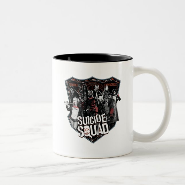 Tasse 2 Couleurs Équipe de suicide | Badge de groupe photo (Droit)