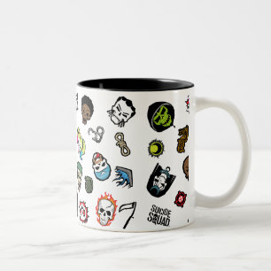 Tasse 2 Couleurs Équipe de suicide   Emoji Motif de l'équipe de sui