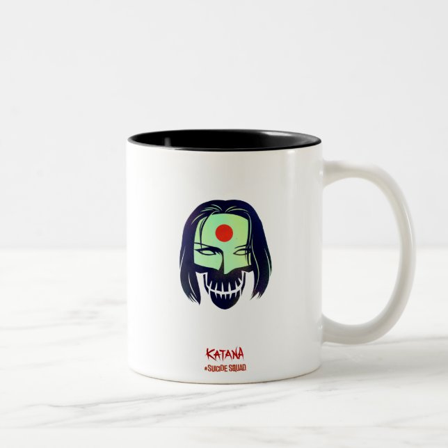 Tasse 2 Couleurs Équipe de suicide | Icône de tête Katana (Droit)