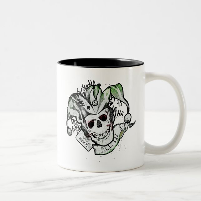 Tasse 2 Couleurs Équipe de suicide | Joker Crull "All In" Tattoo Ar (Droit)