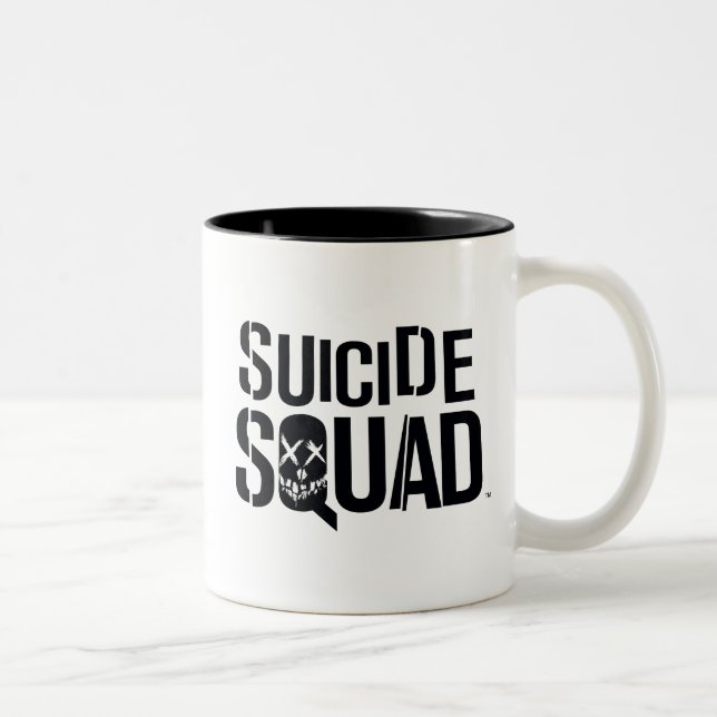 Tasse 2 Couleurs Équipe de suicide | Logo blanc (Droit)