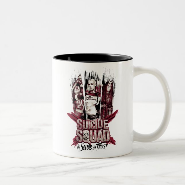 Tasse 2 Couleurs Équipe de suicide | Squad Girls "In Squad We Trust (Droit)