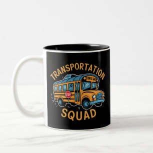 Tasse 2 Couleurs Équipe de transport des conducteurs d'autobus scol