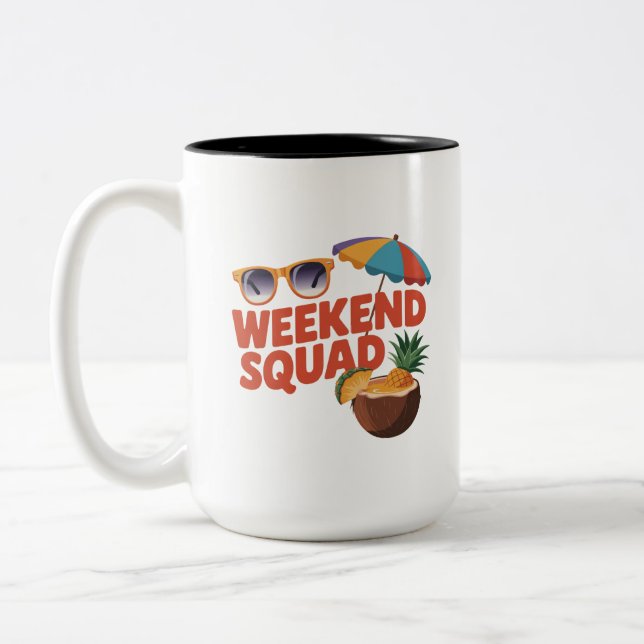 Tasse 2 Couleurs Équipe du week-end (Gauche)