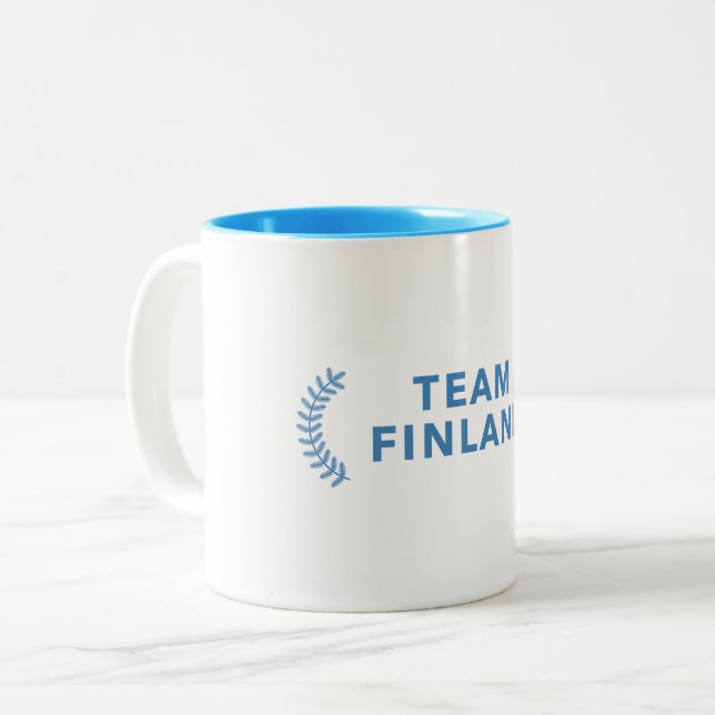 Tasse 2 Couleurs Équipe Finlande (Devant gauche)