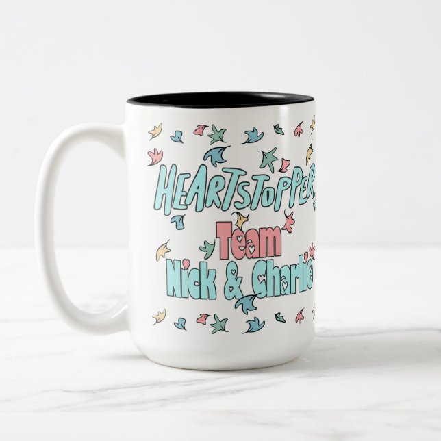Tasse 2 Couleurs Équipe Nick et Charlie White (Gauche)